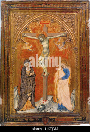 Francesco di Vannuccio. Crucifixion with the Virgin and Saint John the Evangelistc. 1387-88 Philadelphia Museum of Art (CAT94) Stock Photo