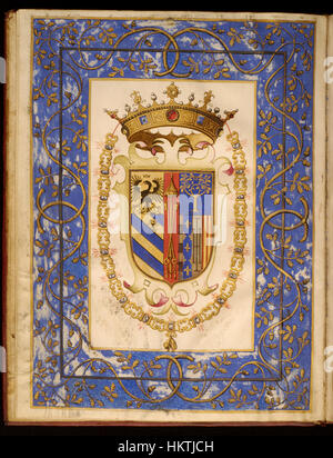 Francesco Maria II Della Rovere, Duke of Urbino - Leaf from Dogale of Francesco della Rovere Mamiami - Walters W4811V - Open Reverse Stock Photo