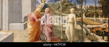 Fra Filippo Lippi - Meeting of Joachim and Anne at the Golden Gate - WGA13228 Stock Photo