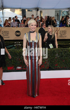 Los Angeles, USA. 29th Jan, 2017. Michelle Williams at The 23rd Annual Screen Actors Guild Awards at The Shrine Auditorium in Los Angeles, California. Credit: Faye Sadou/MediaPunch Stock Photo