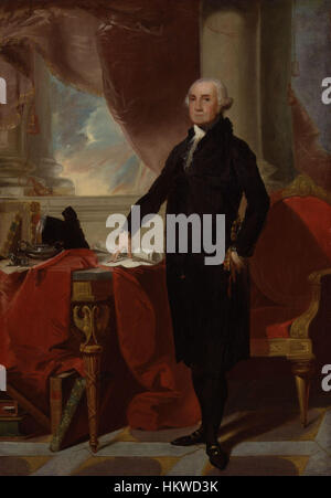 This portrait, painted by Gilbert Stuart, is one of the most famous ...