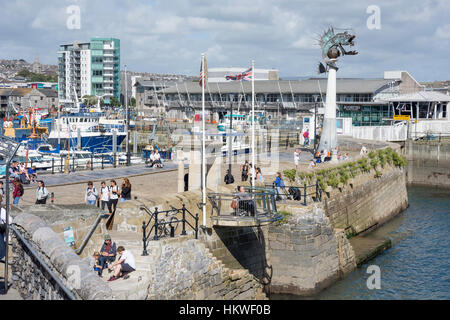 Mayflower Steps, Barbican, Plymouth, Devon, England, United Kingdom Stock Photo