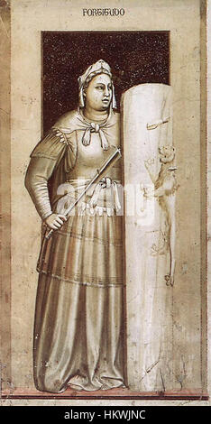 Giotto di Bondone - No. 41 The Seven Virtues - Fortitude - WGA09268 Stock Photo