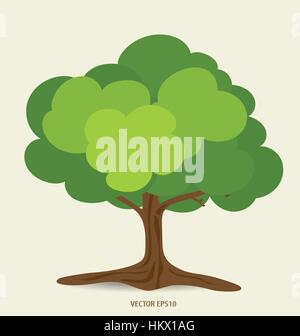 Abstract tree, vector illustration. Stock Vector