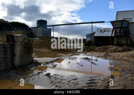 Clay Pit in St Agnes, Cornwall, England Stock Photo