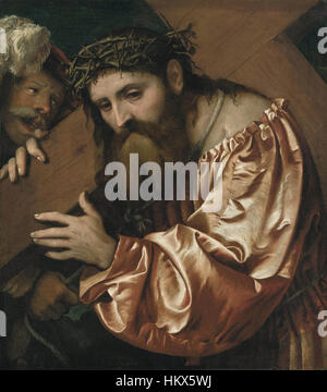 Girolamo Romanino - Christ carrying the Cross Stock Photo