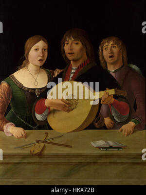 Lorenzo Costa - Un concerto (National Gallery, London) Stock Photo