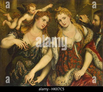 Paris Bordone - Allegory (Venus, Flora, Mars and Cupid) - WGA2454 Stock Photo