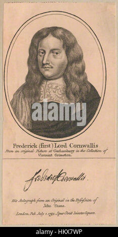 Sir Frederick Cornwallis, 1st Baron Cornwallis of Eye Stock Photo