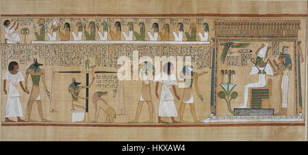 Book of the Dead of Hunefer sheet 3 Stock Photo