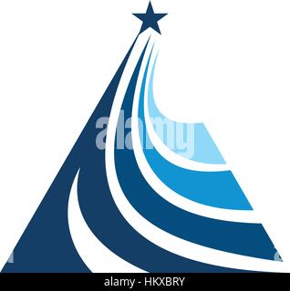 Triangle Swoosh Star Stock Vector