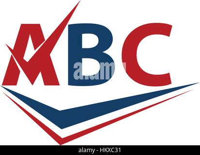 A B C Check Mark Stock Vector