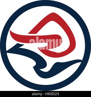 Wave Initial E C Stock Vector