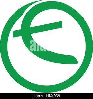 Process Planner Center Letter E Stock Vector