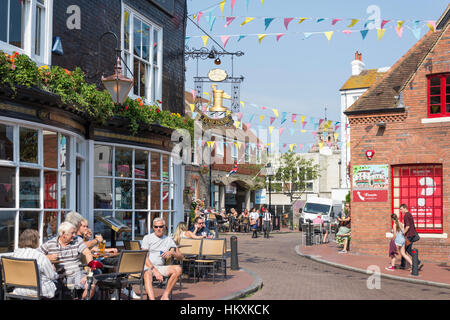 18th century Pump House Pub, Market Street, The Lanes, Brighton, East Sussex, England, United Kingdom Stock Photo