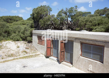 WW2 era building at Oliver Hill in Rottnest Island in Western Australia. Stock Photo