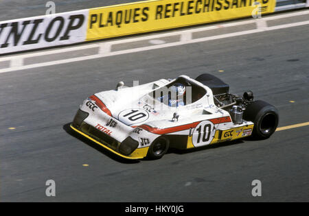 1976 Francois Migault French Gulf GR8 Lost Tail Le Mans 24 Hours 2nd FL Stock Photo
