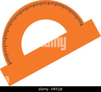 Protractor angle meter icon vector illustration graphic design Stock Vector