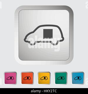 Car sliding door. Single icon. Vector illustration. Stock Vector