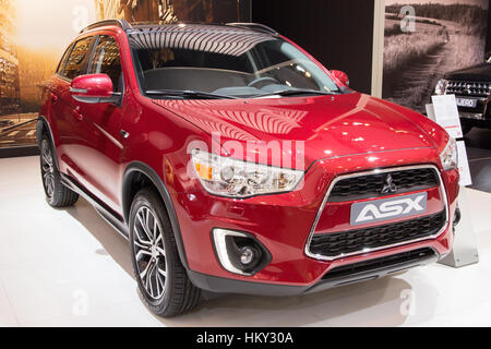 BRUSSELS - JAN 12, 2016: Mitsubishi ASX on display at the Brussels Motor Show. Stock Photo