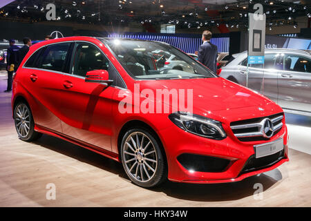 BRUSSELS - JAN 12, 2016: Mercedes-Benz B 160 on display at the Brussels Motor Show. Stock Photo