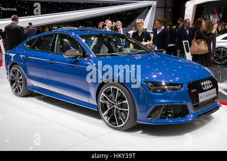 GENEVA, SWITZERLAND - MARCH 1, 2016: Audi RS7 Performance shown at the 86th International Geneva  Motor Show in Palexpo, Geneva. Stock Photo