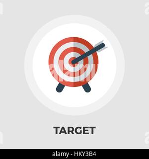 Target icon vector. Flat icon isolated on the white background. Editable EPS file. Vector illustration. Stock Vector
