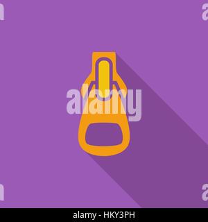 Zipp icon. Flat vector related icon with long shadow for web and mobile applications. It can be used as - logo, pictogram, icon, infographic element.  Stock Vector