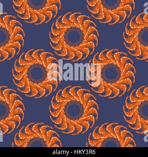 Cooked Red Shrimps Seamless Pattern Stock Vector