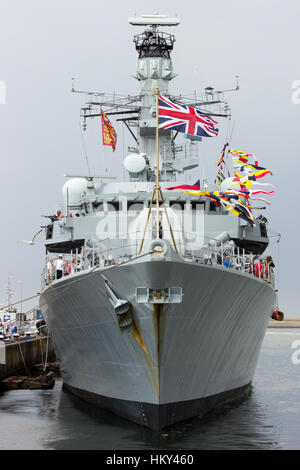 DEN HELDER, THE NETHERLANDS - JULY 7: British Royal Navy frigate HMS Lancaster open for visits during the Dutch Navy Days on July 7, 2012 in Den Helde Stock Photo