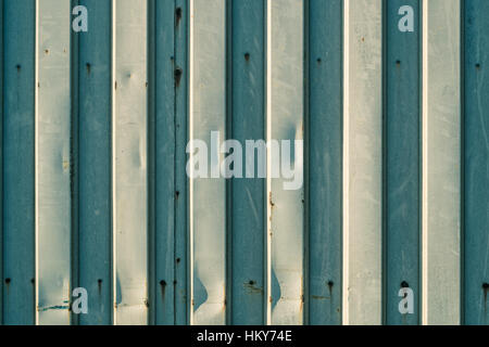 damaged pressed steel coating. profiled steel sheets texture Stock Photo