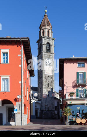 Chiesa Santi Pietro e Paolo (St. Peter and Paul Church). Ascona, Switzerland Stock Photo