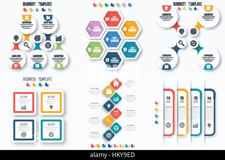 Set with infographics Stock Vector