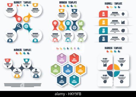 Set with infographics Stock Vector