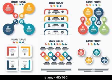 Set with infographics Stock Vector