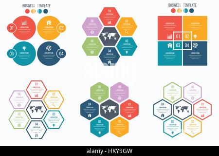 Set with infographics Stock Vector