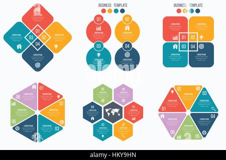 Set with infographics Stock Vector