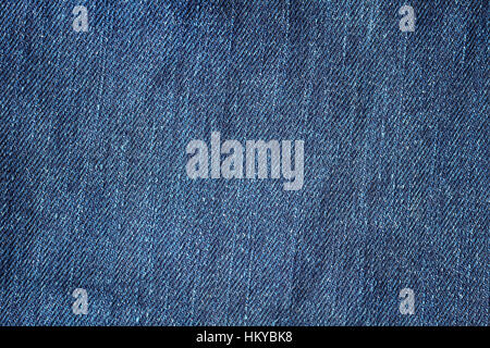 Close up blue jeans fabric background or texture. Stock Photo