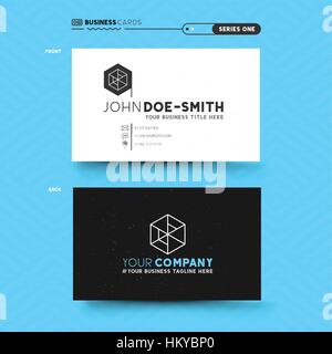 A clean and minimal business card design. vector illustration. Stock Vector