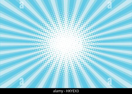 blue colored back pop art style background Stock Vector