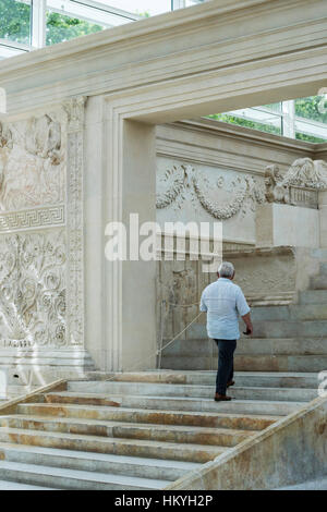 Rome. Italy. The Ara Pacis Augustae, Ara Pacis Museum. Stock Photo