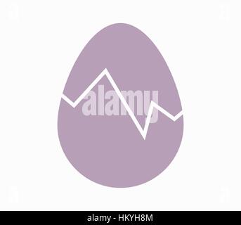 Broken egg icon Stock Vector