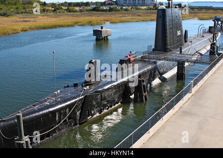 submarine USS Clamagore docked at Patriot's Point Naval & Maritime Museum, Charleston, South Carolina, USA Stock Photo