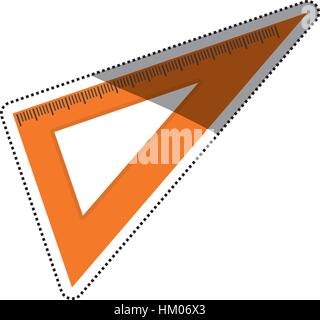 Orange square triangle ruler. Vector illustration Stock Vector Image ...