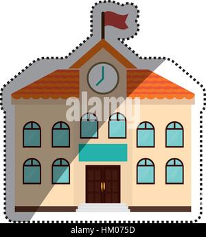 University building symbol icon vector illustration graphic design Stock Vector