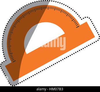 Protractor angle meter icon vector illustration graphic design Stock Vector