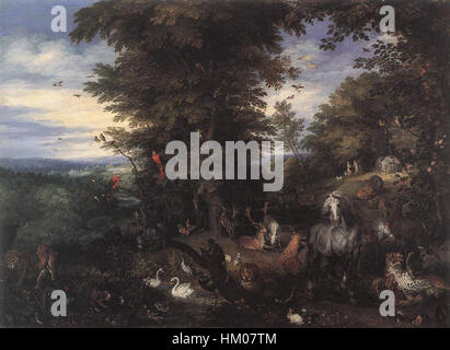 Jan Brueghel (I) - Adam and Eve in the Garden of Eden Stock Photo - Alamy