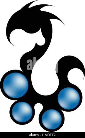 the set of the tattoos projects Stock Vector