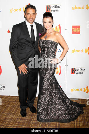 Kyle Richards and Mauricio Umansky arrives at the 23rd Annual GLAAD Media Awards in Los Angeles, California, on April 21, 2012. Photo by Francis Specker Stock Photo