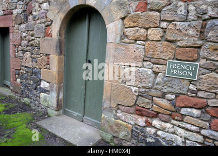 The French Prison Dumbarton Castle in Scotland. It overlooks the Scottish town of Dumbarton Stock Photo